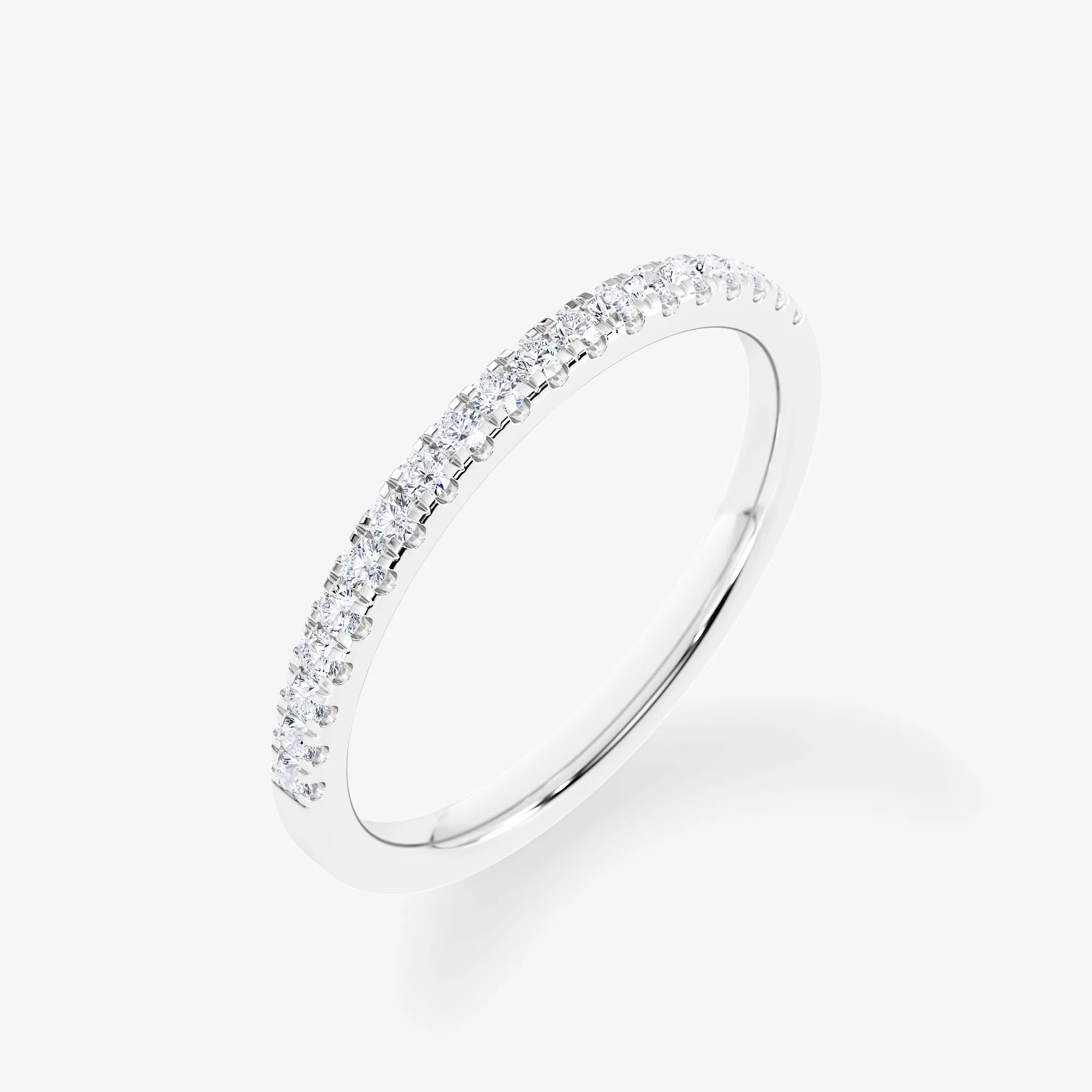 18K Gold 0.18 Carat Half Eternity Diamond Wedding Ring