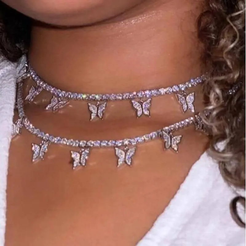 Butterflies and Crystals Necklace
