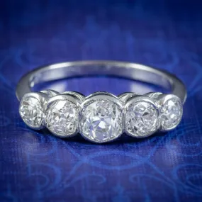 Edwardian Style Five Stone Diamond Ring 1.80ct Of Diamond