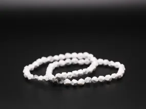 Faceted howlite bracelets