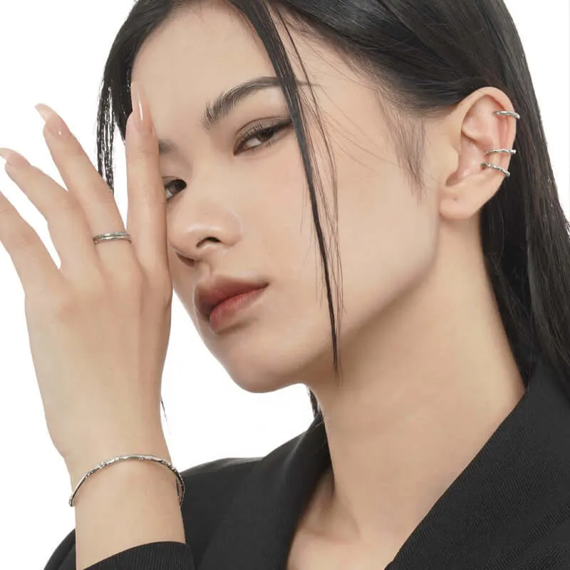 Fashionable Commuter Sterling Silver Plain Ring