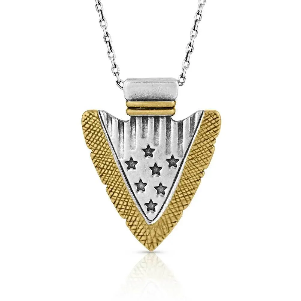 Montana Silversmiths Star Spangle Arrowhead Necklace NC5329