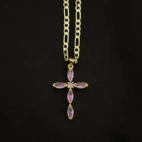 Pink Cross Necklace 06