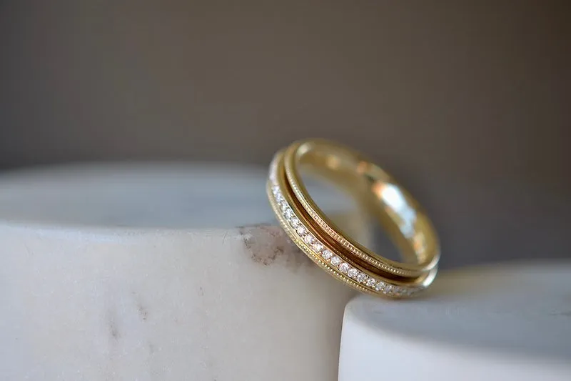 White Diamond Spinner Eternity Band